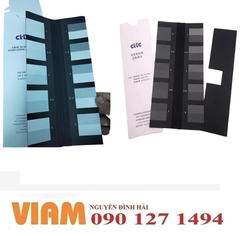 Thước xám a02 và a03 đo bền màu ma sát vải theo tiêu chuẩn aatcc và iso