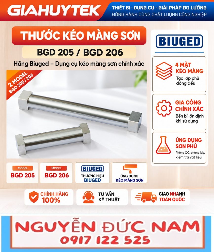 Thước kéo màng sơn Biuged BGD 205 và BGD 206 – Nguyễn Đức Nam 0907 122 525